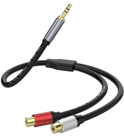 MCAOAL Cable estéreo 3 5 mm 3 5 mm macho hembra cable para smartphones tabletas sistemas de cine en casa adaptador de audio estéreo
