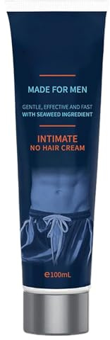 Lanmijia Crema Depilatoria para Hombres,Crema Depiladora para Zonas Privadas - Productos de Cuidado Personal Calmantes para Hombres con Piel Sensible y Seca en Espalda Pecho Brazos | Piel Sensible y
