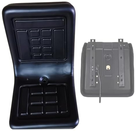 Asiento Universal para Montacargas Asiento con Respaldo Alto para Cortacésped Asientos de Cuero Sintético para Tractor para Tractores Cortacéspedes Minicargadoras Manipuladoras Telescópicas