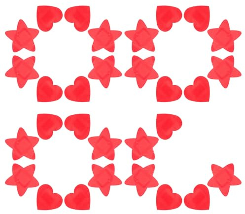 FOYTOKI 30pcs Cartoon Adhesive Bandages Star Heart Shapes Breathable Fabric Plasters for Scrapes Cuts Wounds Soft Self-Adhesive Funny Bandages for Boys and Portable First Aid Patch