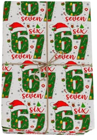 67 Meme Weihnachtsgeschenkpapier, Lustiges Cartoon-Partyzubehör, Geschenkpapierbögen, Weihnachtsverpackungsrolle, Papier D'emballage Recyclable Imprimé, 27,56 × 19,69 Zoll