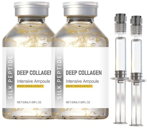 Sérum ampoule hydratant au collagène profond, essence anti-âge légère pour une peau douce et éclatante, ampoule hydratante pour les soins quotidiens de la peau (2pcs)