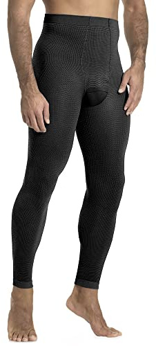SOLIDEA Calzamaglia Lunga Micromassagiante da Uomo Panty Plus | Ideali per Lo Sport (Nero, L)