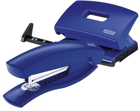 Novus Schreibtisch Set (Heftgerät C 1 mit Locher C 216, inkl. 1000 Heftklammern) blau