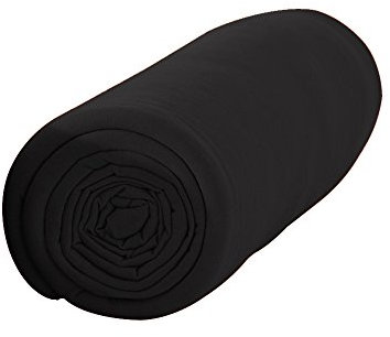 TODAY Sábana Ajustable-140x190 cm Jersey-Color, 100% algodón, Negro