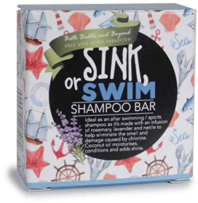 Sink Or Swim - Blue Lavender After Sports Swimming Chlorine Hair Shampoo Bar Gift Boxed 50g