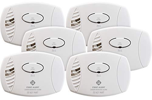 First Alert Detector de monóxido de Carbono CO400, Paquete de 6
