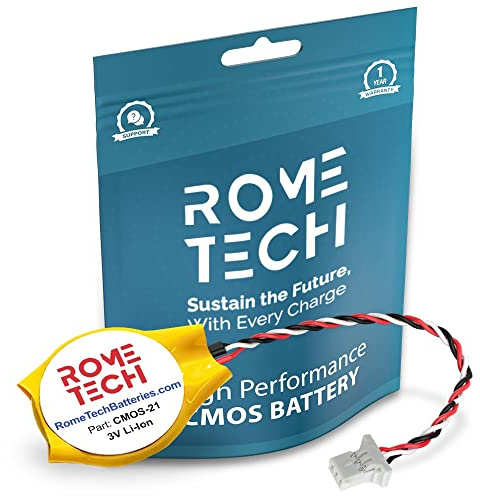 Rome Tech CMOS Battery for Lenovo ThinkPad X200 X201 X201i X200s X200si - Laptop Backup BIOS RTC 3V CR2032 with 3 Pin 3 Wire Cable