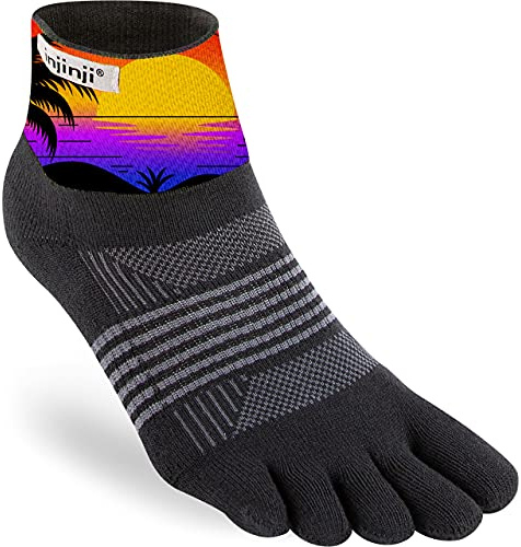 Injinji Damspår mellanvikt mini crew oasis flerfärgad Svart / färgglad S
