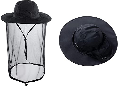 ZffXH Head Net Chapeau de Safari pour Homme et Femme avec moustiquaire en Maille Filet