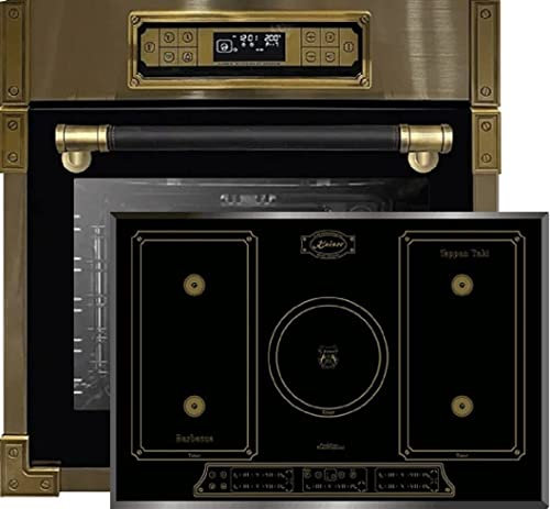 Kaiser Set EH 6726 AD + KCT 7797 FI Em, Cuisinière électrique encastrable rétro 80L, Set de cuisson électrique encastrable + table de cuisson exclusive rétro à induction 77 cm, Quick Heat