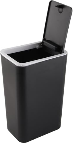 Plastic Trash Can with Lid,10 Litre Kitchen Bathroom Top Bin Slim Bathroom Bin Garbage for Bedroom Kitchen Living Room Office,Small Trash Can with Lid Slim Trash Waste Basket