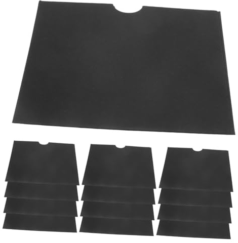 PRETYZOOM Fundas De Papel Kraft Para Cd y Dvd 25 Unidades, Sobres Para Cd y Dvd Color Negro, Bolsa Resistente Para Almacenamiento y Protección, Uso Doméstico y Transporte