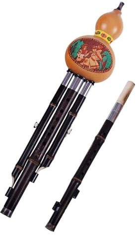 Trärörsinstrument, nationella musikinstrument Hulusi Flöjt Tvåtons Hulusi Flöjt Lila flöjt Hulusi professionella folkinstrument(BB and C)