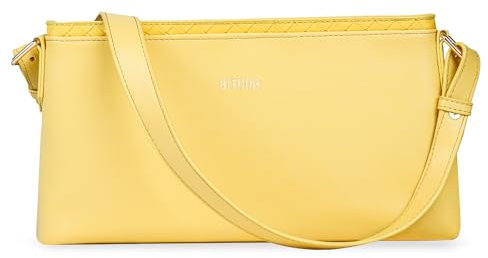 BITUOR Handtasche Damen Klein Umhängetasche für Frauen Damenhandtasche Schultertasche Crossbody Bag Mini Hobo Bag Shoulder Bag Women für Dating Reisen Party Einkaufen, Gelb