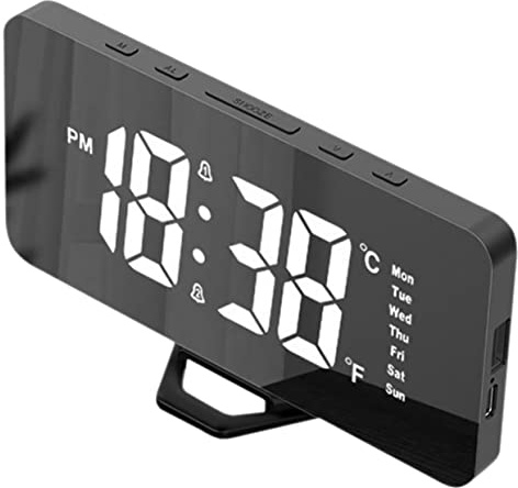 Alipis Reloj Digital Carga Inalámbrica Despertador Estético Decoración De Habitaciones