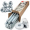 Lot de 10 tiges filetées M6 x 1000 mm avec écrous et rondelles, tige filetée DIN976 classe 4.8, galvanisés, écrous hexagonaux DIN 934, rondelles de carrosserie DIN 9021, kit de fixation pour