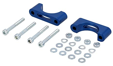 Set: CNC Klemmstücke für Schutzblech, Blau eloxiert, für Scheibenbremse - für Simson S50, S51, S70, SR50, SR80