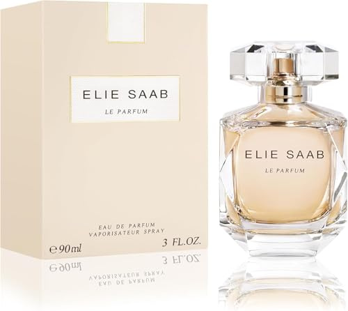 Elie Saab Le Parfum 90 ml – Eau de Parfum pour Femme – Fragrance Floral Chypré – Notes Lumineuses de Fleur d'Oranger, de Jasmin, de Miel de Rose et de Patchouli – Flacon en Verre Transparent