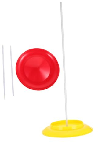 FAVOMOTO 2 Sets Juggling Plates with Sticks Balance Juggling Plates with Rods for Circus Performances Sports Events Sensory Training Entertainment