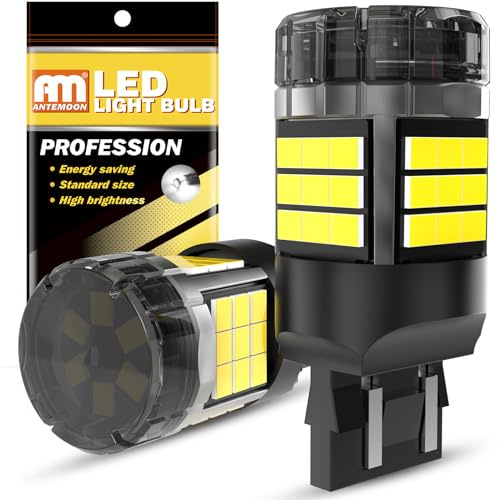 ANTEMOON W21/5W 7443 T20 Ampoules LED Canbus Sans Erreur Super Lumineuses 5000LM 12V 24V 6000K Blanc 7440 7441 7444 pour Voiture Feu de Recul DRL Feux de Jours Feu de Freinage, 2 Pièces