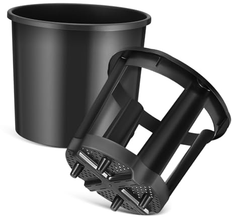 SEWACC Secchio per Coltivazione Verdure in PP Resistente e Vaso per Piantare Patate e Altre Piante Nero Altezza Fondo Multiuso per Giardino e Giardinaggio