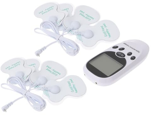 LALADEFIEE Appareil De Massage Musculaire Dc Multifonction Mini Double Canal Blanc Stimulation Électrique Soulagement Douleurs Musculaires Kinésithérapie Corps Jambes Usage Domestique