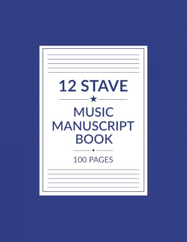 Music Manuscript Paper: Music Notebook | Music Manuscript Paper | Wide Staff Music Manuscript Paper | 100 Pages | 8.5 x 11 inches (Ink & Octave: The 12-Stave Collection)