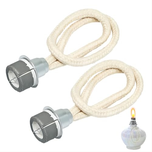 2 Piezas Mecha Lampara Catalitica de Repuesto 18mm para Lámpara Berger, Accesorios para Lampara de Aceite y Fragancia, Purificación de Aire y Difusor de Aromas, Purificación de Aire y Fragancias