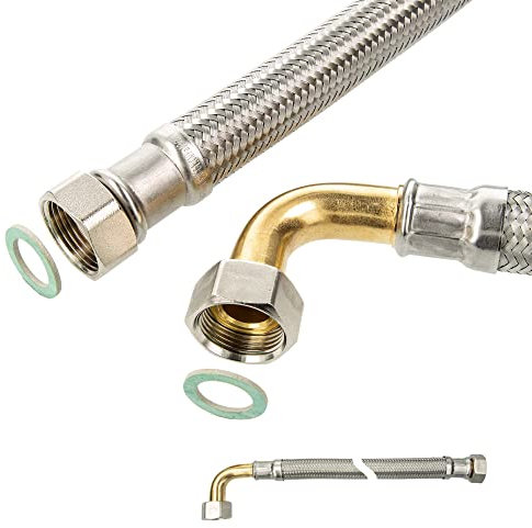 tecuro Flex. Tuyau blindé IG x IG avec coudé 90 ° – sanitaire & Chauffage