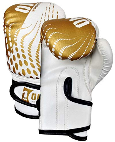 Junior/kids Boxing Gloves Sparring * Pro 2oz-4oz-6oz Punch Bag Fight MMA Muay Thai Grappling Fight Mitts Martial Arts Training Kickboxing Punching Glove (White Glove, 4-6oz)