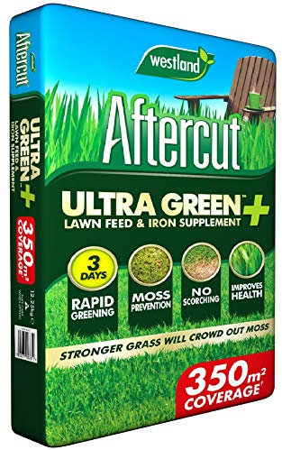Aftercut 20400484 Ultra Green + Lawn Feed & Iron Supplement, 350 m2, 12.25 kg