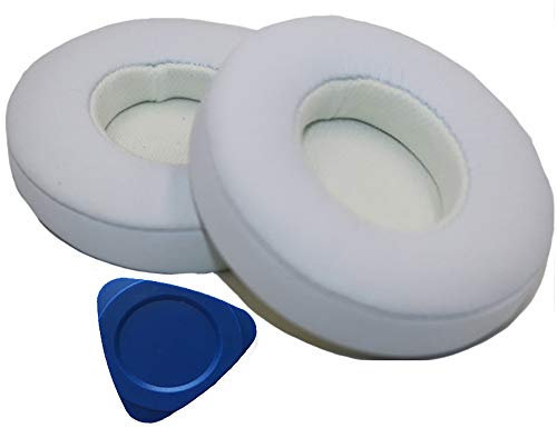 Replacement Earpads Cushions Compatible for Beats Solo 2 Solo 2.0 Solo 3 wireless Headphone with Soft Protein Leather Ear pad, Memory Foam Ear Cover Pads White