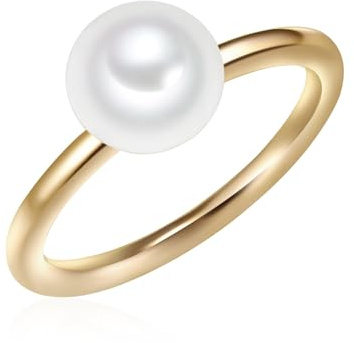 Valero Pearls Anillo de perlas para Mujer Plata de ley 925