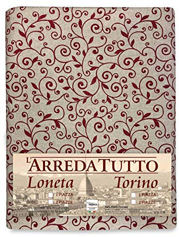 Tex family Tela decorativa cubretodo grande foulard cubresofá tejido Dory arabesco rojo - 2 plazas - 260 x 280 cm