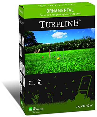 TURF | MÉLANGE DE GRAMINÉES À GAZON ORNAMENTAL | Graines de gazon à germination rapide | Mélange de gazon | Pousse parfaitement dans un endroit ensoleillé ainsi qu'à l'ombre | Paquet 1 KG