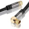 SEBSON SAT Kabel 1m F-Stecker 90° gewinkelt, Koaxialkabel 105dB 75 Ohm 4-Fach abgeschirmt, für Fernseher (HDTV, UHD, 4K), Radio, Receiver, Internet - Satellitenkabel