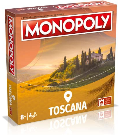 Winning Moves Monopoly Toscana - Brettspiel für Erwachsene und Kinder, 2 bis 6 Personen, Alter 8+