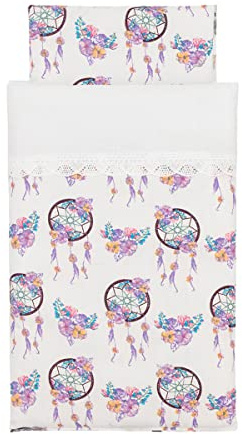 TukuTuk Landeau Bébé Gigoteuse Poupée - Accessoire Poupee - Sac Couchage Enfant - Garnissage 100% Coton et Non Tissé Couverture lit - Literie Landau pour Poupées (Lavender Dream)