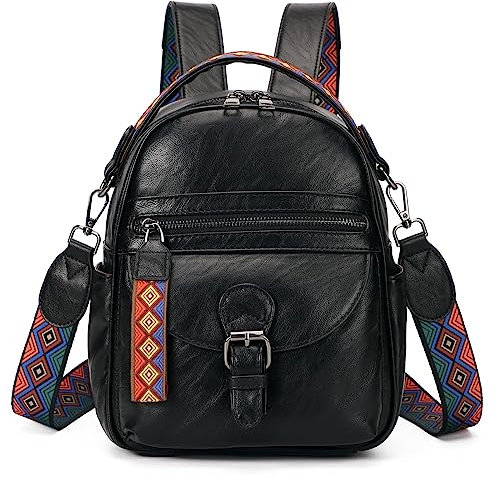 KL928 Damen Rucksack kleiner Damenrucksack 2 in 1 Rucksacktasche Soft Pu Leder Daypacks Rucksäcke wasserdichte Schultaschen damen-rucksackhandtaschen für Reisen, Arbeit, Einkaufen