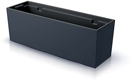 Blumenkasten Blumentopf Balkonkasten Pflanzkasten Matt Design Blumenkübel 77cm Urbi Matte Struktur mit Pflanzeinsatz Höhe 24,5cm (Anthrazit)