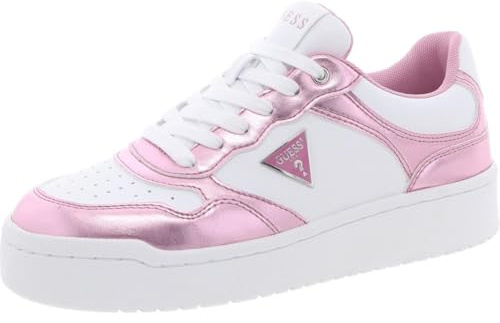 Guess Damen Miram Sneaker, Weiß/Rosa 143, 39 EU