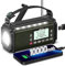 PRUNUS J-924 Wind Up Radio,FM/DAB Radio with Bluetooth, Solar Radio, Rechargeable Radio with 10000mAh, Digital Radio with sleep timer, Crank, Torch, Reading Lamp & SOS for Outdoor and Camping, Hiking