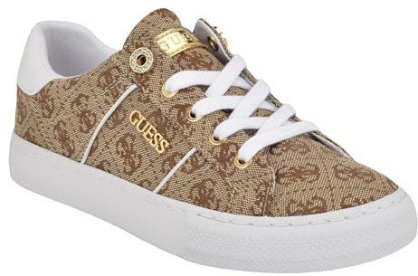 GUESS Women's Loven Sneaker, Medium Brown 219, 5 UK