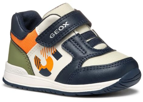 Geox B Rishon Boy A, Botines de Senderismo Bebé-Niños, Navy Lt Orange, 18 EU