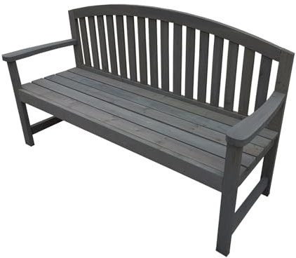HTI living Gartenbank Anthrazit Heidi Sitzbank Gartenmöbel 2 Sitzer