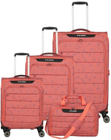 Travelite Skaii 4W Trolley L/M/S/Weekender Peach