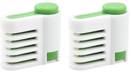 FYHJNC 2PCS DIY Cake Slicer, Stratification Auxiliary, Bread Slice, Toast Cut, 5 Layers Leveler Slicer, Kitchen Fixator Tool (2, Green),Cake leveller, Cake Cutter leveller