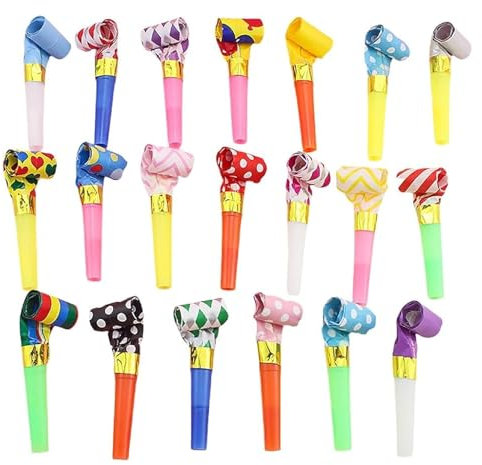 20 Stück Tröten Kindergeburtstag, Tröte Fasching, Kinder Jubel Partytröten, Spielzeug Kindergeburtstag, Partyspass Scherzartikel für Geburtstag Party, Bankett