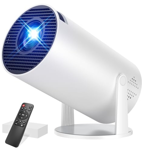 [App intégrée] Vidéoprojecteur Portable Mini Projecteur avec WiFi 6 et Bluetooth 5.4 Rétroprojecteur Supporte 4K 1080P Auto Keystone Rotation 270° Compatibile avec HDMI/TV Stick/Laptop/Memory Stick